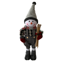Dekorcia MagicHome Vianoce, Snehuliak chlapec s lyami, 60 cm